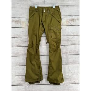Burton DryRide Bootcut Snowboard Ski Pants Womens XS Green Cargo